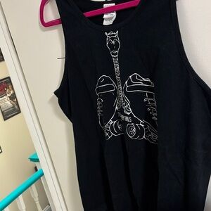 Size Large 709 Derby Girls Black Graphic Tank Top